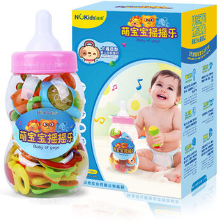 NUNUKIDS 纽奇 儿童益智玩具 婴幼儿咬胶摇铃大奶瓶装 20件套 宝宝新生婴儿牙胶玩具0-3-6-12个月幼儿0-1岁