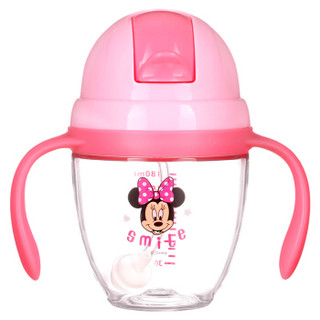 迪士尼（Disney）儿童水杯防摔宝宝吸管杯带重力球婴儿学饮杯婴幼童喝水杯 300ML