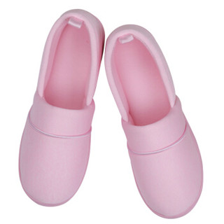 十月结晶 月子鞋产后春秋厚底孕妇鞋月子棉拖鞋包跟产妇防滑 粉色 40-41