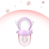 优合 youha YH-G06食物咬咬袋果蔬乐 宝宝吃水果训练辅食器 硅胶磨牙棒奶嘴牙胶 蔷薇紫