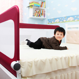 攸曼诚品(eudemon)攸曼诚品婴儿儿童床护栏杆宝宝安全防摔掉床边挡板通用大床围栏1.8米双杆红色