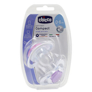 智高（chicco）粉色桃心仿生硅胶安抚奶嘴 0-6M 两个装