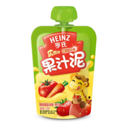 Heinz 亨氏 乐维滋 果汁泥 120g 苹果草莓番茄胡萝卜味 *10件