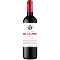 澳洲原瓶进口红酒 詹姆士船长白标赤霞珠干红葡萄酒750ml 单支装 *2件