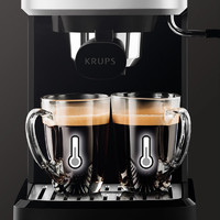 KRUPS XP344080 半自动咖啡机 (黑色、1L)