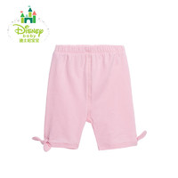 迪士尼Disney女童裤子夏季纯棉宝宝七分裤中腰可开裆