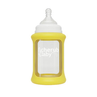 趣乐贝比 Cherub Baby CHAC240SY 宽口径玻璃奶瓶 240ml 黄色