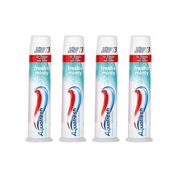 Aquafresh 按压式三色立体牙膏 100ml*4支 