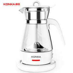 康佳(KONKA)煮茶器 0.6L养生壶茶壶玻璃加厚蒸汽喷淋式 304不锈钢烧水壶 KCT-8062