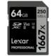  Lexar 雷克沙 1667X SD存储卡 64GB（UHS-II、V60、U3）　