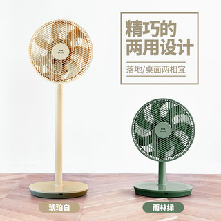 BRUNO 复古智能空气循环扇家用台式静音摇头扇遥控立式电风扇 (绿色)