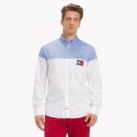 Tommy Hilfiger 男士拼色休闲衬衫