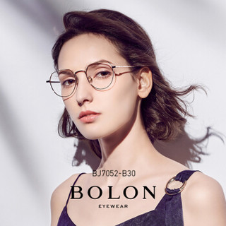 BOLON 暴龙 新款光学镜复古全框王俊凯同款 BJ7052B16+依视路钻晶A41.56 (通用)