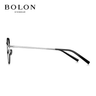 BOLON 暴龙 近视眼镜男女 新款王俊凯明星款金属框光学架  BJ7052 B16 单镜框 (银色、通用)