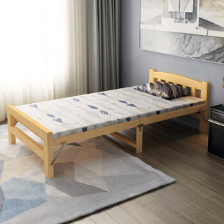 ZHONGWEI 中伟 ZDC-9 折叠床单人床 (原木色、1950*1200*400、实木、现代简约)