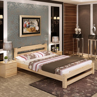 ZUOSHENG 佐盛 床 实木床双人床现代简约 单人床主卧经济出租房 实木床宽1.2米*长2米