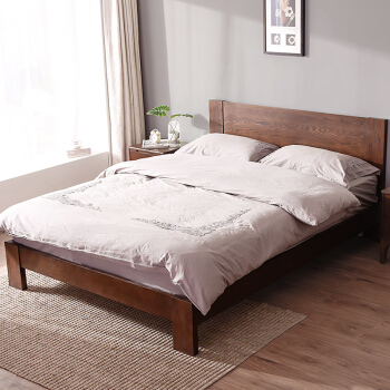 JIAYI 家逸 RF-BX047 双人床 (180cm*200cm、白橡木)