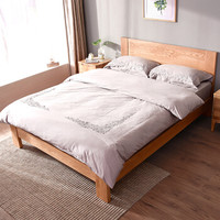 JIAYI 家逸 RF-BX044 双人床 (200*150*90cm、白橡木)