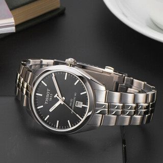 天梭(TISSOT)手表 PR100系列机械男表 T101.407.11.051.00 39mm 黑色 银色 不锈钢