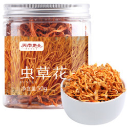 天南地北 蛹虫草 孢子头 虫草花50g *3件