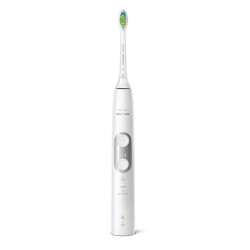 PHILIPS 飞利浦 成人充电式声波震动牙刷三种模式提醒更换刷头 HX6897/22 冰雪白