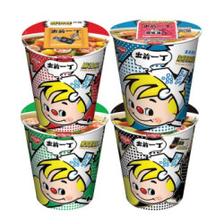香港进口日清出前一丁杯面海鲜猪骨浓汤风味速食方便速食泡面公仔面4口味组合装 *2件