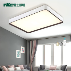 雷士(NVC)LED吸顶灯 客厅灯卧室灯书房现代简约镂空水滴边框 灯具灯饰 长方形无极调光带遥控