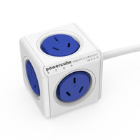 allocacoc/阿乐乐可 魔方插座 1.5米线蓝色(三孔不带USB) *3件