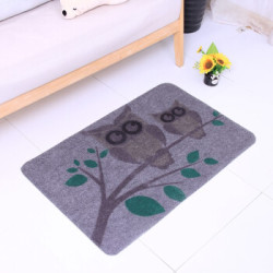 力九和(All Mats)喷绘吸水垫入户垫除尘地垫门厅防滑垫 猫头鹰 50*80cm