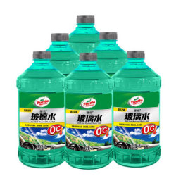 龟牌(Turtle Wax)汽车硬壳玻璃水0℃挡风玻璃清洁剂去油膜去污剂G-4081-6瓶装汽车用品(原G-4120R1-6)