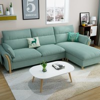 一米色彩 北欧日式小户型布艺沙发 2.6米