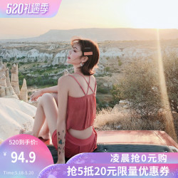 泳衣女2018新款泡温泉泳装冬季保守显瘦遮肚性感分体聚拢比基尼