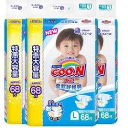 GOO.N 大王 维E系列 婴儿纸尿裤 L 68片*3包 +凑单品