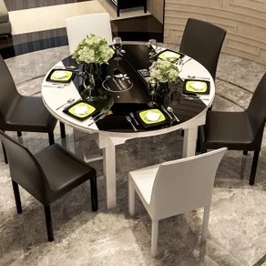 Qushang 曲尚 钢化玻璃折叠餐桌 008 ( 单桌、烤漆款) 