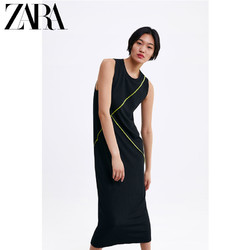 ZARA 05580167800 女装 缝线装饰背带长款连衣裙