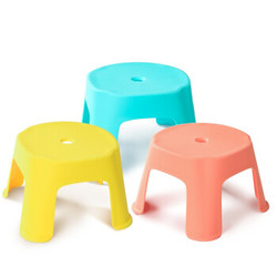 茶花 塑料矮凳 3色可选 *3件
