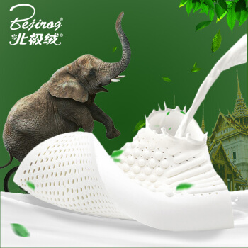 Bejirog 北极绒 天然乳胶枕 (单人、一只装、乳胶枕)