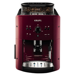 克鲁伯（KRUPS）咖啡机 欧洲原装进口意式 自带奶泡器 EA810780（红色）