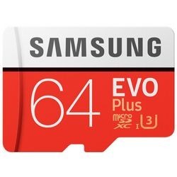 SAMSUNG 三星 EVO Plus MicroSDXC UHS-I U3 Class10 TF存储卡 64GB