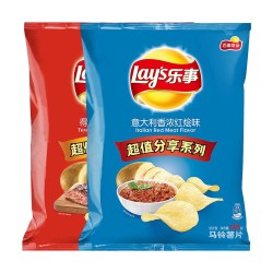 乐事 薯片 红烩味 145g + 烧烤味 145g *4件