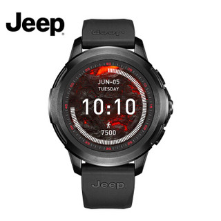 JEEP 吉普 HY-WS02 智能运动手表男户外多功能4G通话 1G+8G (黑色、硅胶)