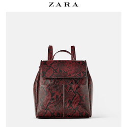 ZARA 新款 女包 动物纹印花双肩背包 12024004022