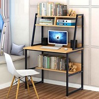 DC Life电脑桌带书架多层置物架台式桌学习桌书桌家用简约书房桌
