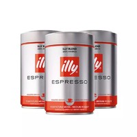illy 意利 意式浓缩中度烘焙咖啡粉 250g*3罐 *3件