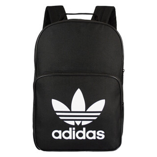 阿迪达斯（Adidas）三叶草男女款双肩背包 学生书包 旅游训练运动背包 BK6723 黑色