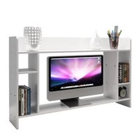 雅美乐 书架 书柜 简易台式小书架 层架 置物架 显示器支架 储物收纳小架子 暖白色 YZJ1280