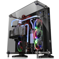 Tt(Thermaltake)Core P5 TG 黑色 中塔机箱(支持ATX主板/5mm強化玻璃/开放式全景/弹性安装/模组化/双U3)