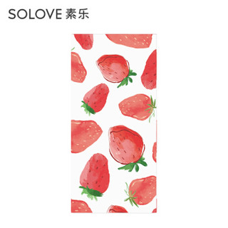 SOLOVE 10000毫安 移动电源 聚合物 可爱卡通苹果安卓手机通用便携充电宝 草莓