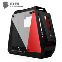 炽果(ZEAGINAL)石榴海盗 ZC-10 黑红 钢化玻璃双侧透全铝高端风冷/水冷电竞游戏机箱