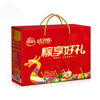 三全 龙舟粽 粽享好礼礼盒粽子 1.2kg 南方口味 （10只粽子 4枚鸭蛋）plus *3件+凑单品